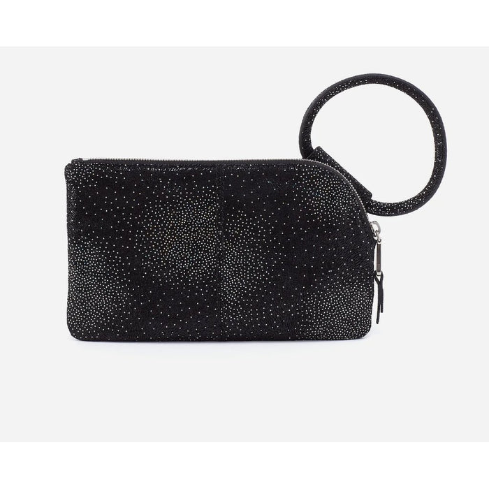 HOBO : Sable Wristlet in Silver Galaxy - Printed Leather - HOBO : Sable Wristlet in Silver Galaxy - Printed Leather