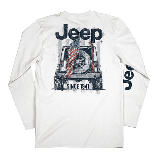 Jeep® - USA 1 Long Sleeve T-Shirt, White - Jeep® - USA 1 Long Sleeve T-Shirt, White