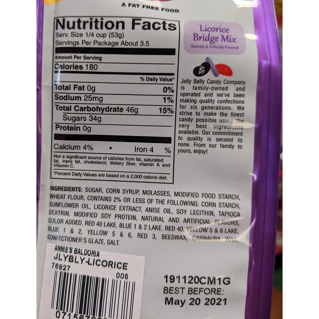 Jelly Belly Licorice Bridge Mix Bag Annies Hallmark and Gretchens