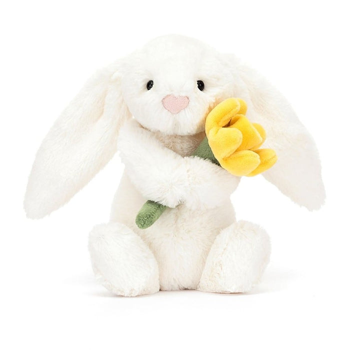 JellyCat : Bashful Bunny With Daffodil - Small - JellyCat : Bashful Bunny With Daffodil - Small