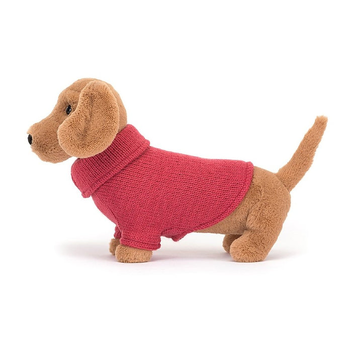 Jellycat : Sweater Sausage Dog Pink - Jellycat : Sweater Sausage Dog Pink