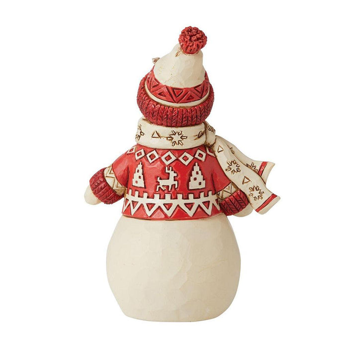 Jim Shore : Nordic Noel Snowman in Sweater - Jim Shore : Nordic Noel Snowman in Sweater - Annies Hallmark and Gretchens Hallmark, Sister Stores