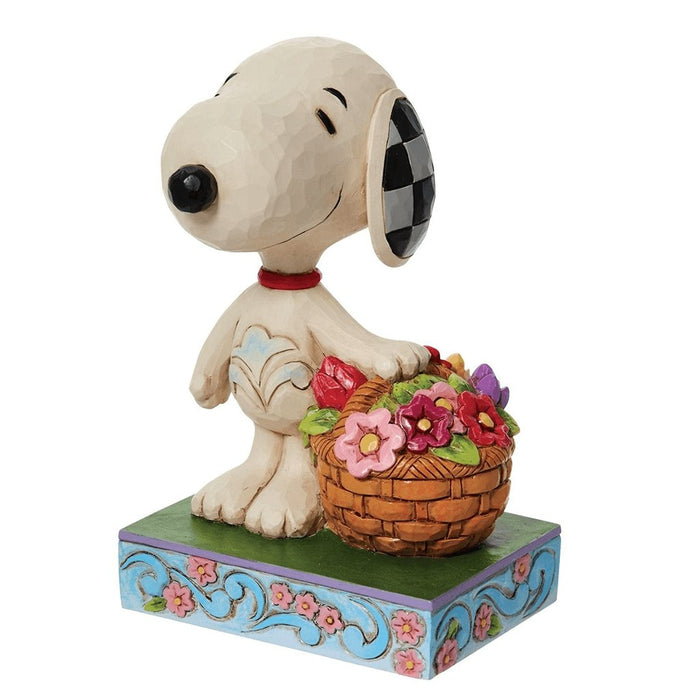 Jim Shore : Snoopy Basket of Tulips -