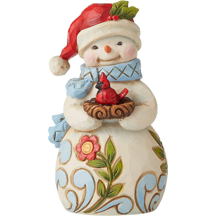 Jim Shore : Snowman With Cardinal Mini Figurine - Jim Shore : Snowman With Cardinal Mini Figurine - Annies Hallmark and Gretchens Hallmark, Sister Stores