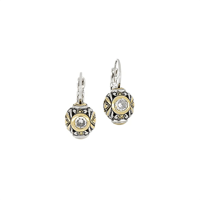 John Medeiros : Antiqua Circle French Wire Earrings -