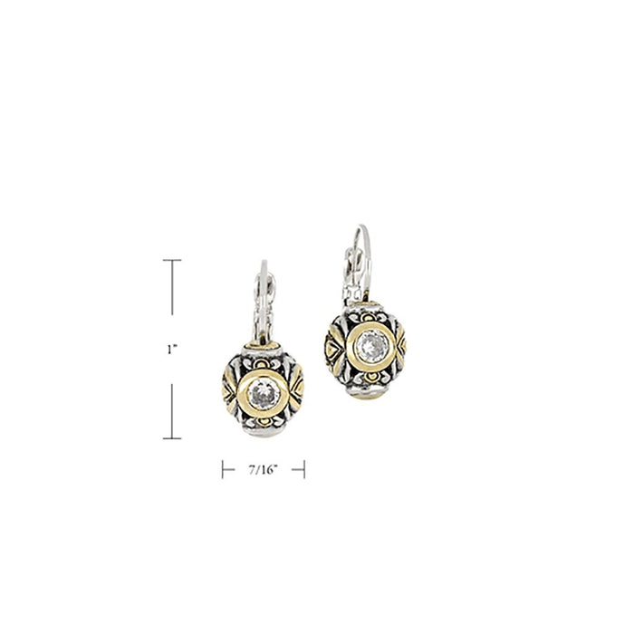 John Medeiros : Antiqua Circle French Wire Earrings -