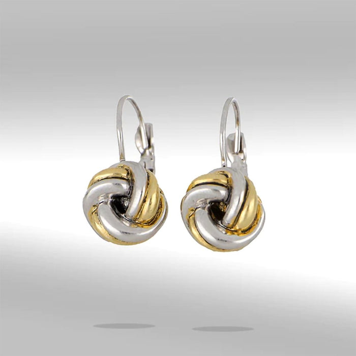 John Medeiros : Infinity Knot Two Tone French Wire Earrings - John Medeiros : Infinity Knot Two Tone French Wire Earrings