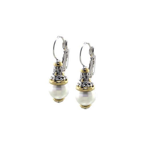 John Medeiros : Ocean Images Collection Seashell Pearl French Wire Earrings -