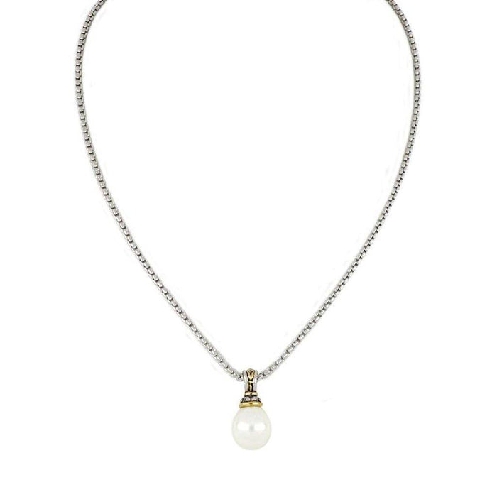 John Medeiros : Ocean Images Collection Seashell Pearl Slider with Chain -