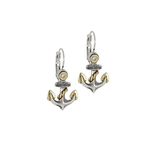 John Medeiros : Ocean Images Seaside Collection Anchor Earrings -