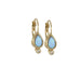 John Medeiros : Opalas Do Mar Opal Pear Blue French Wire Gold Earrings - John Medeiros : Opalas Do Mar Opal Pear Blue French Wire Gold Earrings