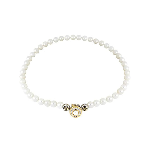 John Medeiros : Pérola Pavé & White Seashell Pearl Strand Necklace -