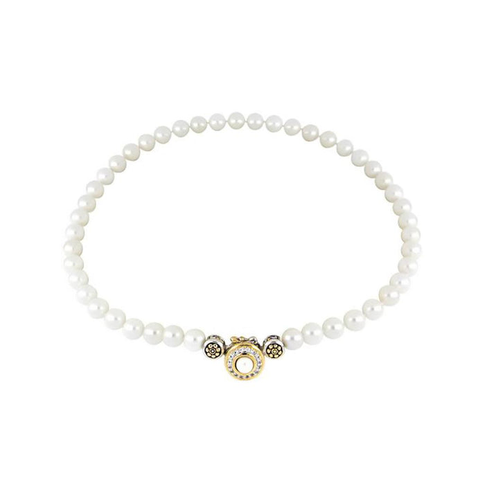 John Medeiros : Pérola Pavé & White Seashell Pearl Strand Necklace -