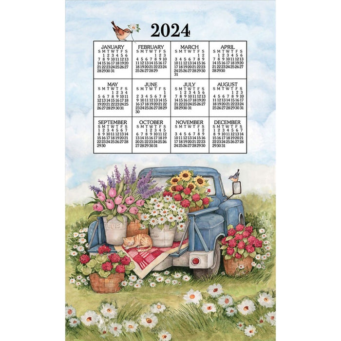 Kay Dee Designs : 2024 Calendar Towel - Flower Truck - Annies Hallmark