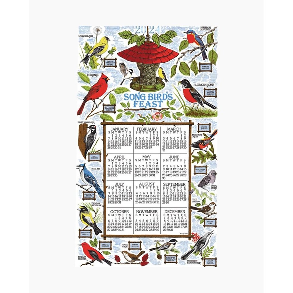 Kay Dee Designs 2024 Calendar Towel Songbird's Feast Annies