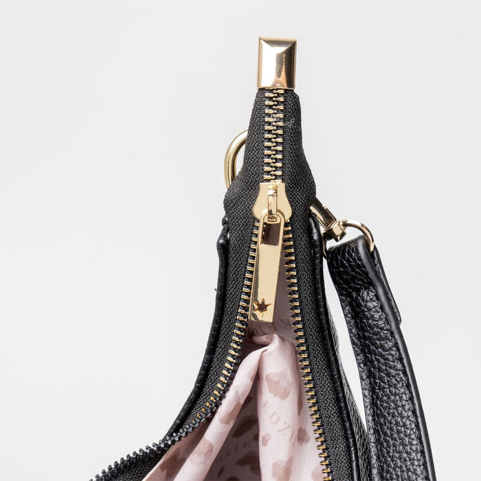 Kedzie : Elle Vegan Leather Shoulder Bag in Black - Kedzie : Elle Vegan Leather Shoulder Bag in Black