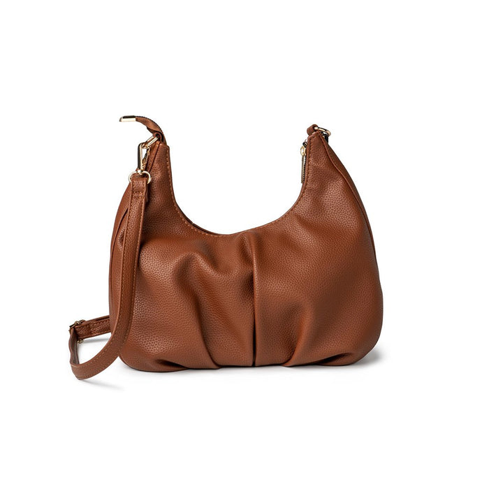 Kedzie : Elle Vegan Leather Shoulder Bag in Chestnut - Kedzie : Elle Vegan Leather Shoulder Bag in Chestnut