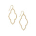 Kendra Scott : Abbie Gold Open Frame Earrings in White Crystal -