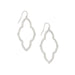 Kendra Scott : Abbie Silver Open Frame Earrings in White Crystal -