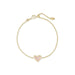 Kendra Scott : Ari Heart Gold Chain Bracelet in Rose Quartz - Kendra Scott : Ari Heart Gold Chain Bracelet in Rose Quartz