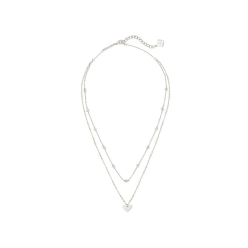 Kendra Scott : Ari Heart Multi Strand Necklace in Silver - Kendra Scott : Ari Heart Multi Strand Necklace in Silver