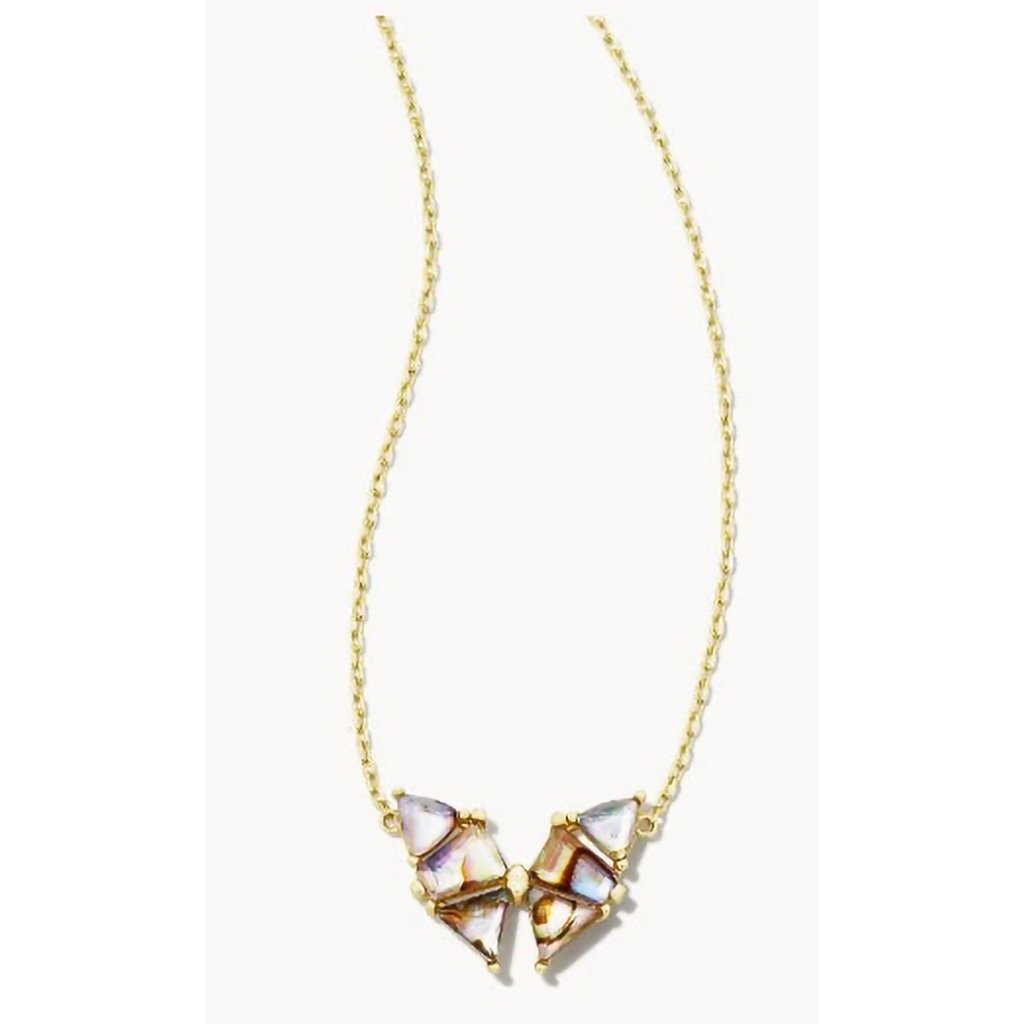 Lillia Crystal Butterfly Gold Strand Necklace in White Crystal | Kendra  Scott