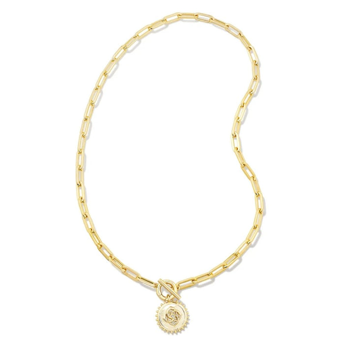 Kendra Scott : Brielle Convertible Medallion Chain Necklace in Gold - Kendra Scott : Brielle Convertible Medallion Chain Necklace in Gold