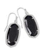 Kendra Scott : Dani Silver Drop Earrings in Black - Kendra Scott : Dani Silver Drop Earrings in Black