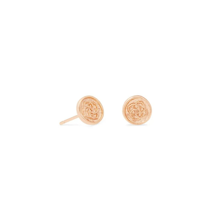 Kendra Scott : Dira Coin Stud Earrings in Rose Gold - Kendra Scott : Dira Coin Stud Earrings in Rose Gold