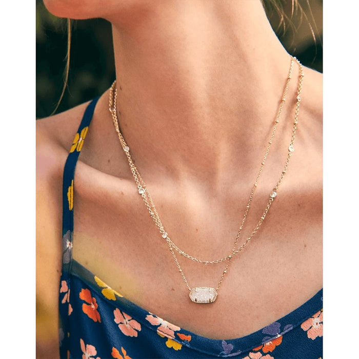 Amazon.com: Kendra Scott Alexandria Multi Strand Necklace Silver Platinum  Drusy One Size: Clothing, Shoes & Jewelry
