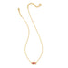 Kendra Scott : Elisa Gold Pendant Necklace In Bronze Veined Magenta Jade -