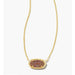 Kendra Scott : Elisa Gold Pendant Necklace in Spice Drusy - Kendra Scott : Elisa Gold Pendant Necklace in Spice Drusy