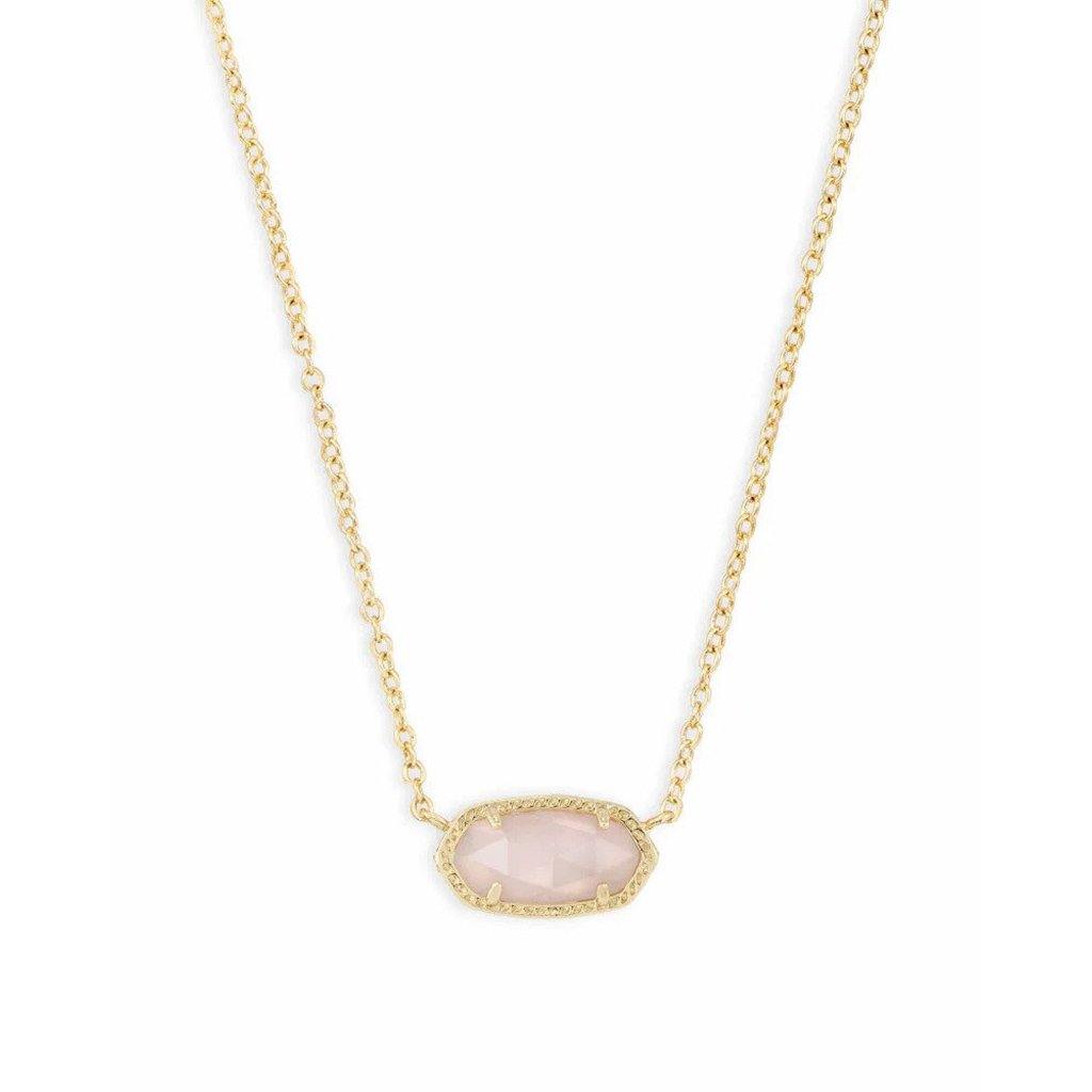 kendra scott elisa pendant necklace in rose quartz