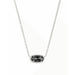 Kendra Scott : Elisa Silver Pendant Necklace In Black Opaque Glass - Kendra Scott : Elisa Silver Pendant Necklace In Black Opaque Glass - Annies Hallmark and Gretchens Hallmark, Sister Stores