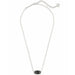 Kendra Scott : Elisa Silver Pendant Necklace In Black Opaque Glass - Kendra Scott : Elisa Silver Pendant Necklace In Black Opaque Glass - Annies Hallmark and Gretchens Hallmark, Sister Stores