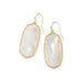 Kendra Scott : Elle Gold Drop Earrings In Ivory Mother-Of-Pearl -