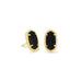Kendra Scott : Ellie Gold Stud Earrings in Black Drusy - Kendra Scott : Ellie Gold Stud Earrings in Black Drusy