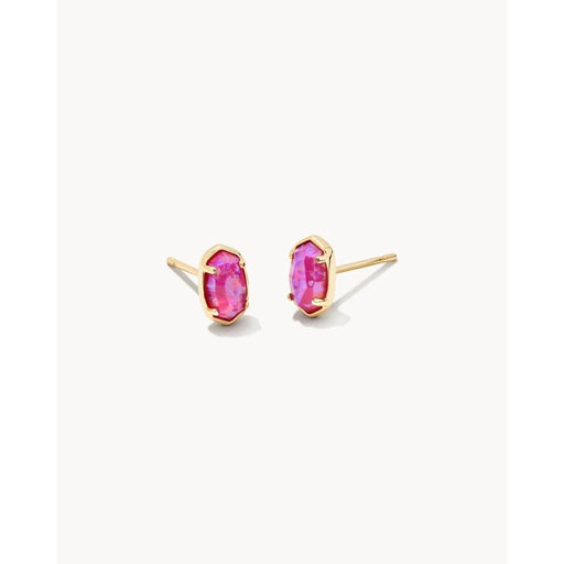Kendra Scott : Emilie Gold Stud Earrings in Plum Kyocera Opal - Kendra Scott : Emilie Gold Stud Earrings in Plum Kyocera Opal