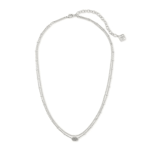 Kendra Scott : Emilie Rose Gold Multi Strand Necklace In Platinum Drusy -