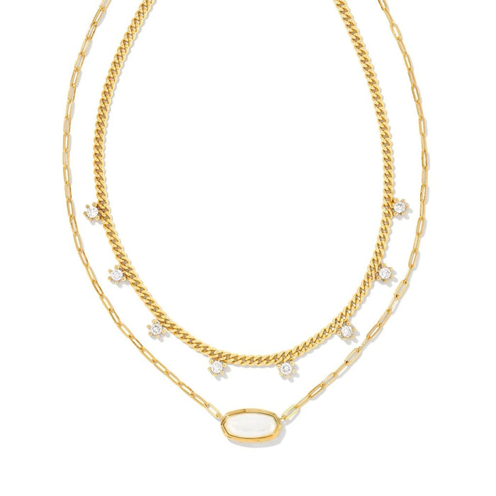 Ashton Silver Half Chain Necklace in White Pearl | Kendra Scott
