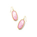 Kendra Scott : Framed Elle Gold Drop Earrings in Peony Mother-of-Pearl - Kendra Scott : Framed Elle Gold Drop Earrings in Peony Mother-of-Pearl