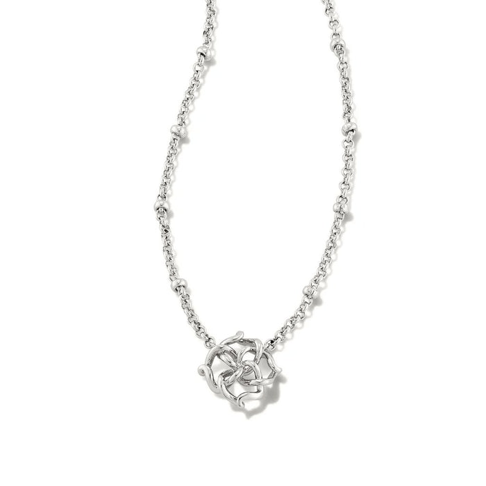 Kendra Scott : Kelly Short Pendant Necklace in Silver -