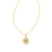 Kendra Scott : Letter N Gold Disc Reversible Pendant Necklace in Iridescent Abalone - Kendra Scott : Letter N Gold Disc Reversible Pendant Necklace in Iridescent Abalone