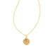 Kendra Scott : Letter P Gold Disc Reversible Pendant Necklace in Iridescent Abalone -