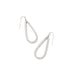 Kendra Scott : Payton Silver Open Frame Earrings in White Crystal -