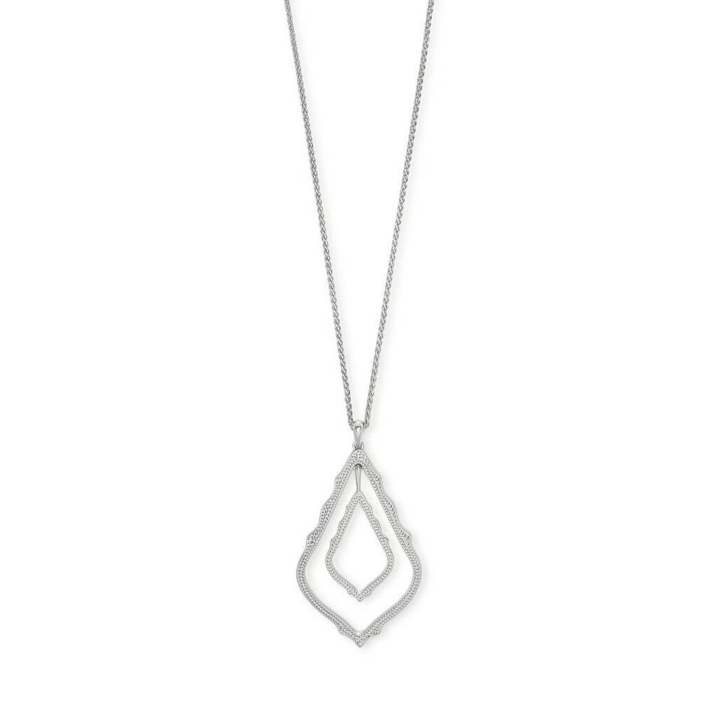 Kendra Scott : Simon Long Pendant Necklace In Silver - Annies