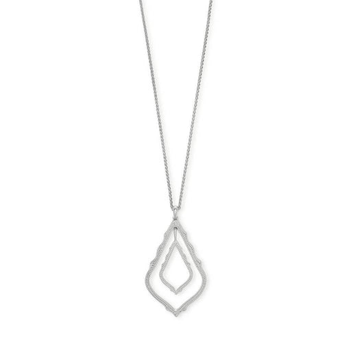 Kendra Scott : Simon Long Pendant Necklace In Silver -
