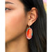 Kendra Scott : Threaded Elle Gold Drop Earrings In Coral Illusion -