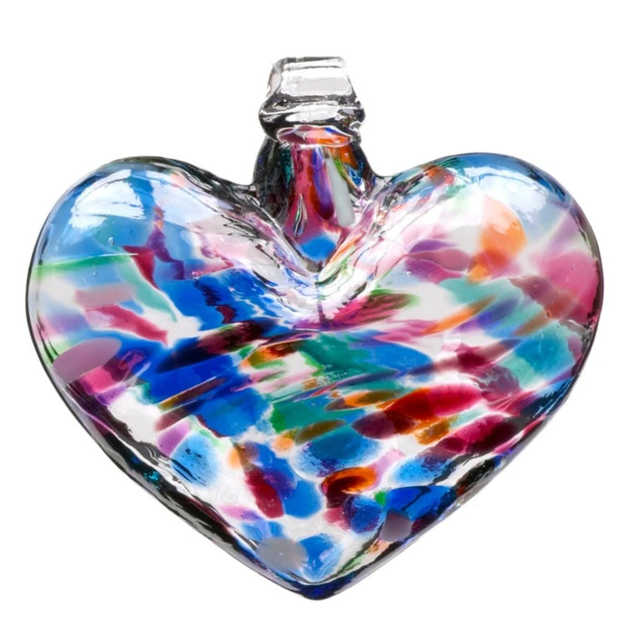 Kitras : Classic Multi Hearts Glass Ornament in Classic Multi -