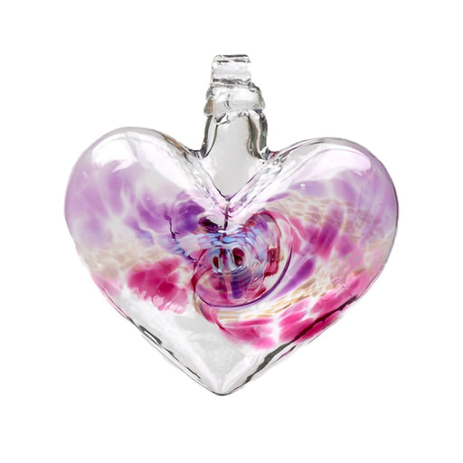 Kitras : Van Glow Heart -Purple Pink Glass Ornament - Kitras : Van Glow Heart -Purple Pink Glass Ornament